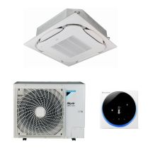 Aparat de aer conditionat tip caseta pentru tavan Daikin SkyAir High COP FCAHG100H+RZAG100NV1, Inverter 35000 BTU, Clasa A++/A++