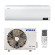 Aparat de aer conditionat tip split de perete Samsung Wind-Free Elite AR09CXCAAWKNEU+AR09TXCAAWKXEU, Inverter 9000 BTU, Clasa A+++
